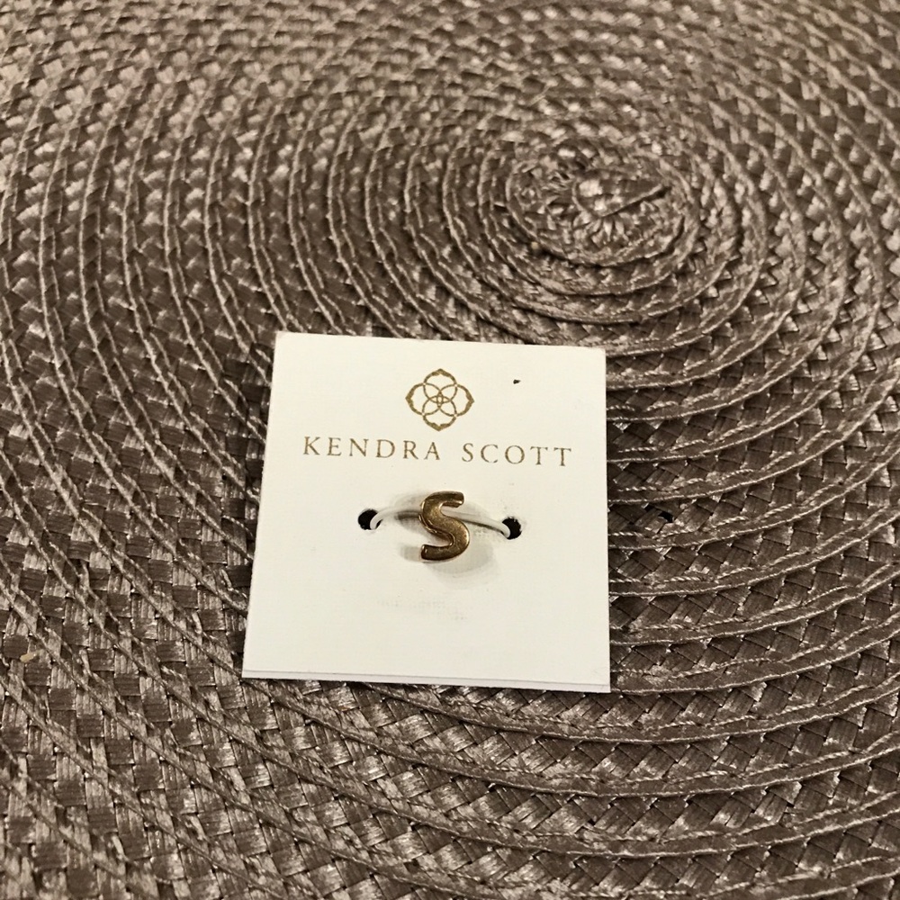 NWT Gold Kendra Scott Charm “S”